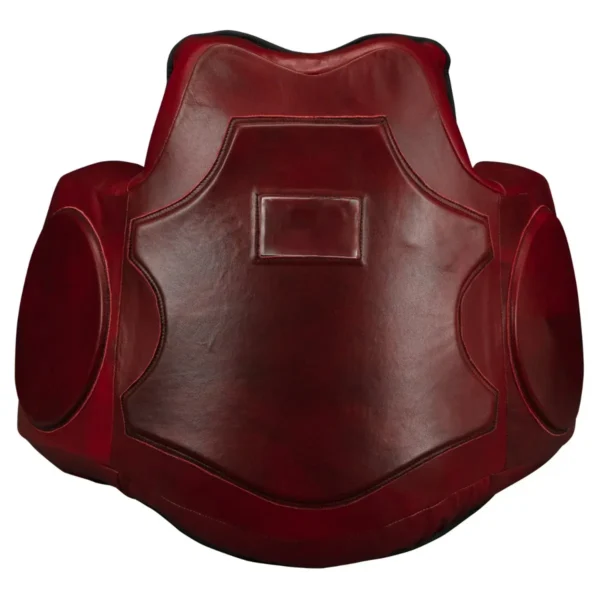 Boxing Blood Red Leather Body Protector left_view