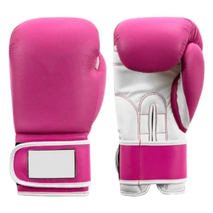 Boxing Pro Style Leather Training Boxing Gloves Pink