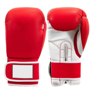 Boxing Pro Style Leather Training Boxing Gloves Red