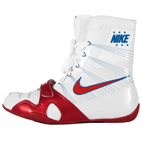Nike Hyper KO White and Red Boxing Shoes