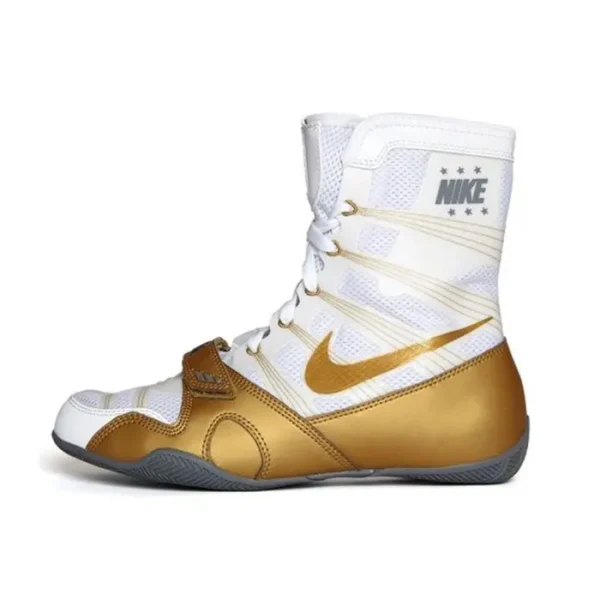Nike HyperKO Boxing Shoe Gold and White